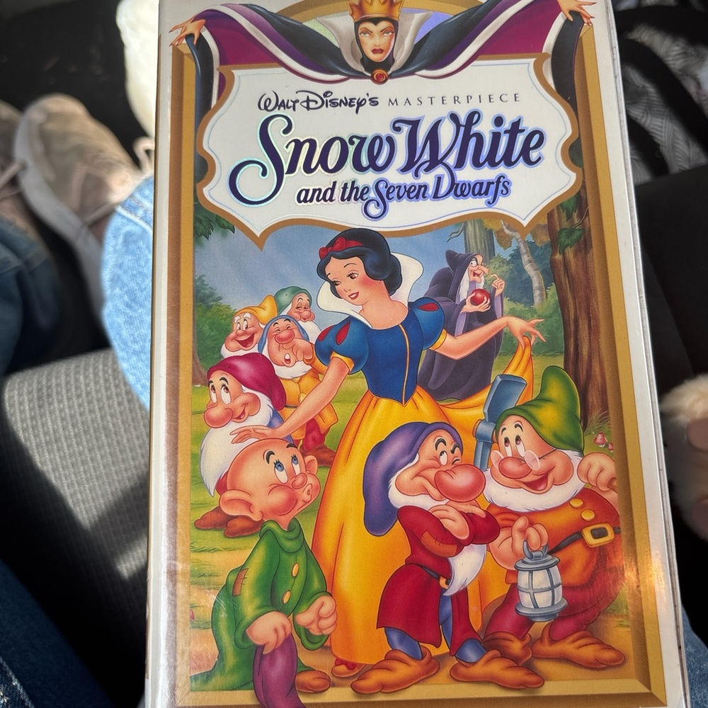 Disney Snow White and the Seven Dwarfs VHS with Colorful Cover